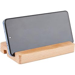 BurlyWood Beech Wood Mobile Phone Holders, Rectangle, BurlyWood, 14.1x8x2cm