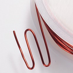 Saddle Brown Round Copper Jewelry Wire, Saddle Brown, 20 Gauge, 0.8mm, about 9.84 Feet(3m)/roll