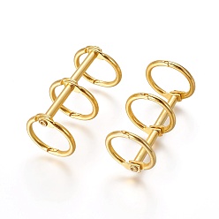 Золотой Железные вкладыши для наклеивания листового стекла навесные кольца, золотые, 42x20 мм, отверстие : 18 мм