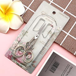 Античная Бронза Ножницы из нержавеющей стали, ножницы для вышивания, швейные ножницы, античная бронза, 11.2x4.7 см