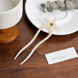 Античный Белый Вилки для волос из ацетата целлюлозы, с пластиковой имитацией жемчуга, аксессуары для волос для женщин и девочек, морская звезда, старинный белый, 150 мм