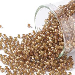 (390) Sunflower Lined Topaz Luster TOHO Round Seed Beads, Japanese Seed Beads, (390) Sunflower Lined Topaz Luster, 11/0, 2.2mm, Hole: 0.8mm, about 5555pcs/50g