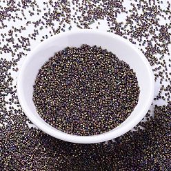 (DB1055) Matte Metallic Gray Dusk Gold Iris MIYUKI Delica Beads, Cylinder, Japanese Seed Beads, 11/0, (DB1055) Matte Metallic Gray Dusk Gold Iris, 1.3x1.6mm, Hole: 0.8mm, about 2000pcs/bottle, 10g/bottle