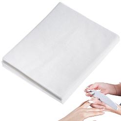 White Non-Woven Fabrics Dust Filter, Nail Dust Collector Replacement Filter, Rectangle, White, 24.5x20x0.01cm, 100pcs/set