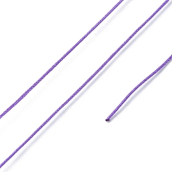 Средний Фиолетовый Нейлоновый шнур с китайским узлом, нейлоновый шнур для изготовления украшений, средне фиолетовый, 0.4 мм, около 28~30 м / рулон