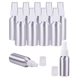 Blanco Botellas de aluminio recargables pandahall elite, rociador de salón de peluquería, botella de agua pulverizada, Platino, blanco, 4.5x14.35 cm, capacidad: 120 ml (4.06 fl. oz)