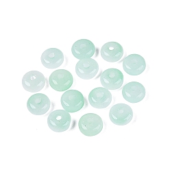 Turquoise Baking Paint Imitation Jade Glass Beads, Rondelle, Turquoise, 6~7x3~3.5mm, Hole: 1.2~1.5mm, about 5555pcs/1000g