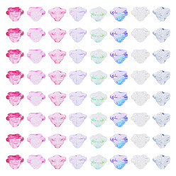Mixed Color 160Pcs 8 Colors Electroplate Glass Beads, Trumpet Flower, Mixed Color, 8.5~9x8~9x5.5~6mm, Hole: 1~1.4mm, 20pcs/color 