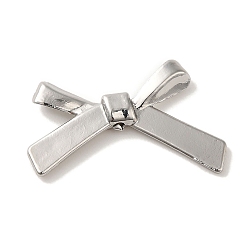 Платина Наберешь металлизации шарики сплава, без кадмия, без никеля и без свинца, бантом, платина, 20x32.5x4 мм, отверстие : 1.6 мм