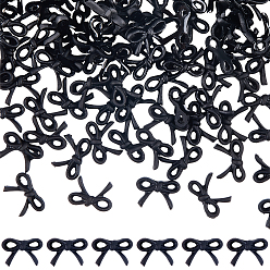 Черный Непрозрачные кабошоны из смолы, бантом, чёрные, 5x7.5x2 мм, 300 шт / комплект