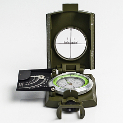 Olive Drab Luminous High Precision Multi Function 5 seconds Fast Measuring Metal Compass, Measurable Slope, Olive Drab, 10x6.7x3.3cm