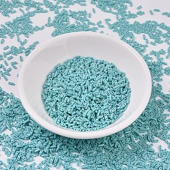 (QTL412FR) Matte Opaque Turquoise Green AB MIYUKI Quarter TILA Beads, Japanese Seed Beads, 2-Hole, (QTL412FR) Matte Opaque Turquoise Green AB, 5x1.2x1.9mm, Hole: 0.8mm, about 480pcs/bottle, 10g/bottle