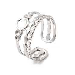 Нержавеющая Сталь Цвет 304 из нержавеющей стали компоненты кольца, настройка кольца колодки, плоско-круглые, цвет нержавеющей стали, 9.5 мм, 18 мм, Размер лотка: 4 мм, пригодный для стразов 1~1.8 мм