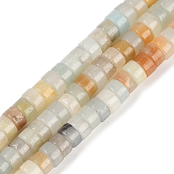 Flower Amazonite Натуральный цветок амазонитовые бусины пряди, Heishi бусы, Плоский круглый / диск, 4~4.5x2.5 мм, отверстие : 0.7 мм, около 167 шт / нитка, 15.43 дюйм (39.2 см)