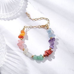 Смешанные камни Браслеты из натуральных драгоценных камней и бусин для женщин, 6-7/8 дюйм (17.5 см)