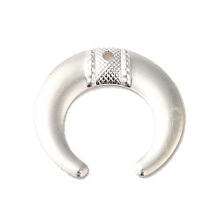 925 Sterling Silver Plated Brass Pendants, Horn, 925 Sterling Silver Plated, 18x19x1mm, Hole: 1.4mm