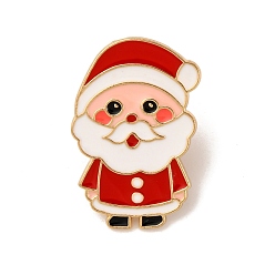 Santa Claus Рождественские эмалевые булавки, булавки для лацканов из сплава для одежды рюкзака, Дед Мороз, 28x18 мм