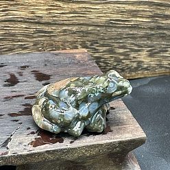 Glaucophane Натуральная резная статуя лягушки из глаукофана, украшение дома, Статуэтки по фен-шуй для украшения домашнего офиса, 40 мм