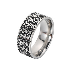 Другие 201 из нержавеющей стали кольца палец для мужчин, цвет нержавеющей стали, размер США 7 (17.3 мм)