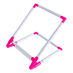 Random Single Color or Random Mixed Color Adjustable Plastic Adjustable Embroidery Clip Frame, NCross Stitch Hoop Embroidery Sewing Stand Tools, with Random Metal Color, Random Single Color or Random Mixed Color