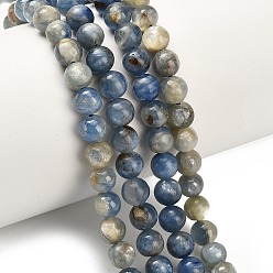 Кианит Натуральный кианитовые бисер пряди, круглые, класса AB, 6 мм, отверстие : 0.9 мм, около 65~69 шт / нитка, 15.87''~16.10'' (40.3~40.9 см)