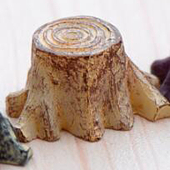 Цвет Древесины Мини-пни из смолы, украшение сада кукольного домика, деревесиные, 20x17x10 мм