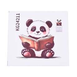Панда Самоклеящиеся водонепроницаемые наклейки из ПВХ с изображением животных, наклейки, панда, 112~120x113~120x0.2 мм