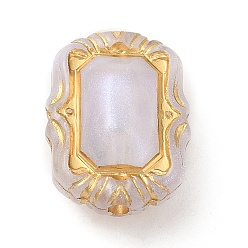 чертополох Покрытие акриловыми шариками, золотой металл обвитыми, прямоугольные, чертополох, 18x13x8.5 мм, отверстие : 1.6 мм, Около 515 шт / 500 г