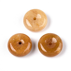 Топаз Нефрит Натуральный топаз нефрита подвески, пончик, 18~18.5x7~8.5 мм, отверстие : 2~2.5 мм