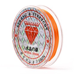 Coral Strong Stretchy Beading Elastic Thread, Flat Elastic Crystal String, Coral, 0.8mm, about 10.93 yards(10m)/roll