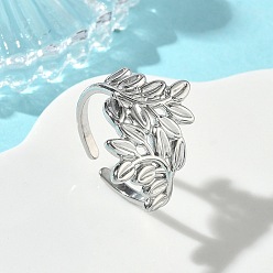 Нержавеющая Сталь Цвет 304 открытые кольца-манжеты из нержавеющей стали для женщин, лист, цвет нержавеющей стали, 20 мм, внутренний диаметр: 17.8 мм