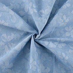 Bleu Clair Tissus en polycoton à motifs floraux, accessoires du vêtement, bleu clair, 1000x1456x0.5mm