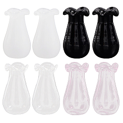 (52) Непрозрачная лаванда Стеклянная ваза миниатюрные украшения для цветочных горшков, Аксессуары для микроландшафтного сада для кукольного домика, притворяющиеся опорными украшениями, разноцветные, 25.5x15.5 мм, 2 шт / цвет, 8 шт / комплект