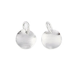 Платина Латунные подвески, с целью перехода в кольце, долговечный, без свинца и без кадмия, плоско-круглые, платина, 10x1 мм, отверстие : 4 мм