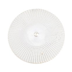 Серебро Большие сплавочные подвески, плоские круглые прелести, без кадмия и без свинца и без никеля, серебряные, 62x14 мм, отверстие : 6.5x5 мм