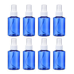 Blue 100ml Refillable PET Plastic Spray Bottles, Empty Pump Bottles for Liquid, Blue, 4.6x11.8cm, Capacity: 100ml(3.38 fl. oz)