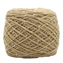 Темный Хаки Полиэфирная пряжа, твидовая пряжа, для вязания крючком принадлежности, Темный хаки, 6 мм, около 240.59 ярдов (220 м) / моток