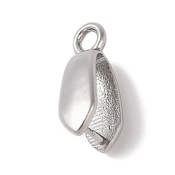 Нержавеющая Сталь Цвет Не тускнеет 304 нержавеющая сталь скобы для колки льда, цвет нержавеющей стали, 15.5x5 мм, отверстие : 2 мм, штифты : 0.8 мм