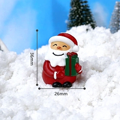 Красный Рождественские украшения из микропейзажа из смолы, Дед Мороз, красные, 36x26 мм