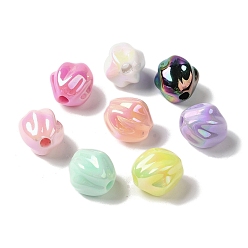 (52) Непрозрачная лаванда Uv акриловые покрытия бусины, самородки, разноцветные, 15x14.5x14.5 мм, отверстие : 3.5 мм