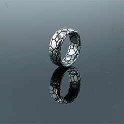 Color de Acero Inoxidable Anillos retro de acero inoxidable unisex, color acero inoxidable, tamaño de EE. UU. 304 (9 mm)