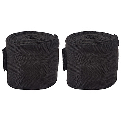 Черный Хлопковые боксерские бинты для рук, тактическое снаряжение, чёрные, 3000x48x3.5 мм