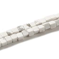 Говлит Природные Говлит бисер нитей, кубические, 2~2.5x2.5~3.5x2.5~3 мм, отверстие : 0.4 мм, около 157~165 шт / нитка, 14.96~15.75'' (38~40 см)