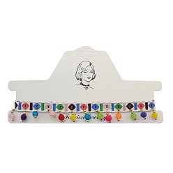 Белый Тканевая вышитая лента с разноцветными шерстяными помпонами, шариками, кисточками, колье-чокер для женщин, белые, 11.81 дюйм (30 см)