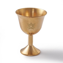 Луна Латунные чашки на тему Таро, Украшение дисплея кубка обряда викки, для украшения дома, луна, 40x55 мм, внутренний диаметр: 37 мм