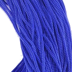 Blau Polyester-Hohlgarn zum Häkeln, Eisleinen-Seidenhandstrickgarn mit leichtem Körper, Sommersonnenhutgarn für DIY coole Hutschuhe, Taschenkissen, Blau, 3 mm, ca. 218.72 Yards (200 m)/Knüll