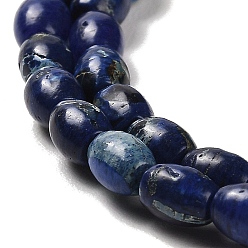 Dark Blue Synthetic Regalite/Imperial Jasper/Sea Sediment Jasper Beads Strands, Dyed, Rice, Dark Blue, 6x4~4.5mm, Hole: 0.9mm, about 67pcs/strand, 15.94 inch(40.5cm)