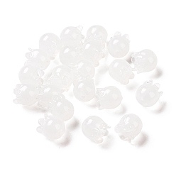 Белый Дым Бусины лэмпворк , тюльпан, серый, 9x8.5 мм, отверстие : 1.6 мм