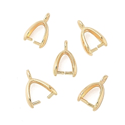 Настоящее золото 14K Ламелирование латуни, долговечный, реальный 14 k позолоченный, 12x7.5x4 мм, отверстие : 1.6 мм, штифты : 1 мм