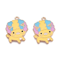 Светло-хаки Подвески из сплава, с эмалью, собачий шарм, светлый хаки, 25x19x1.3 мм, отверстие : 1.6 мм